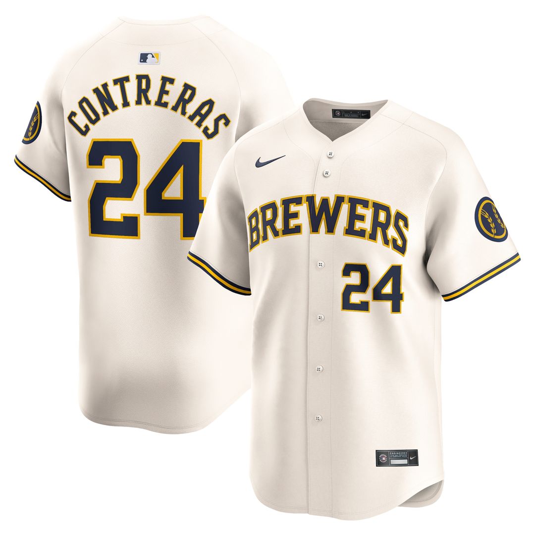 Milwaukee Brewers William Contreras Home Limited Jersey - Cream