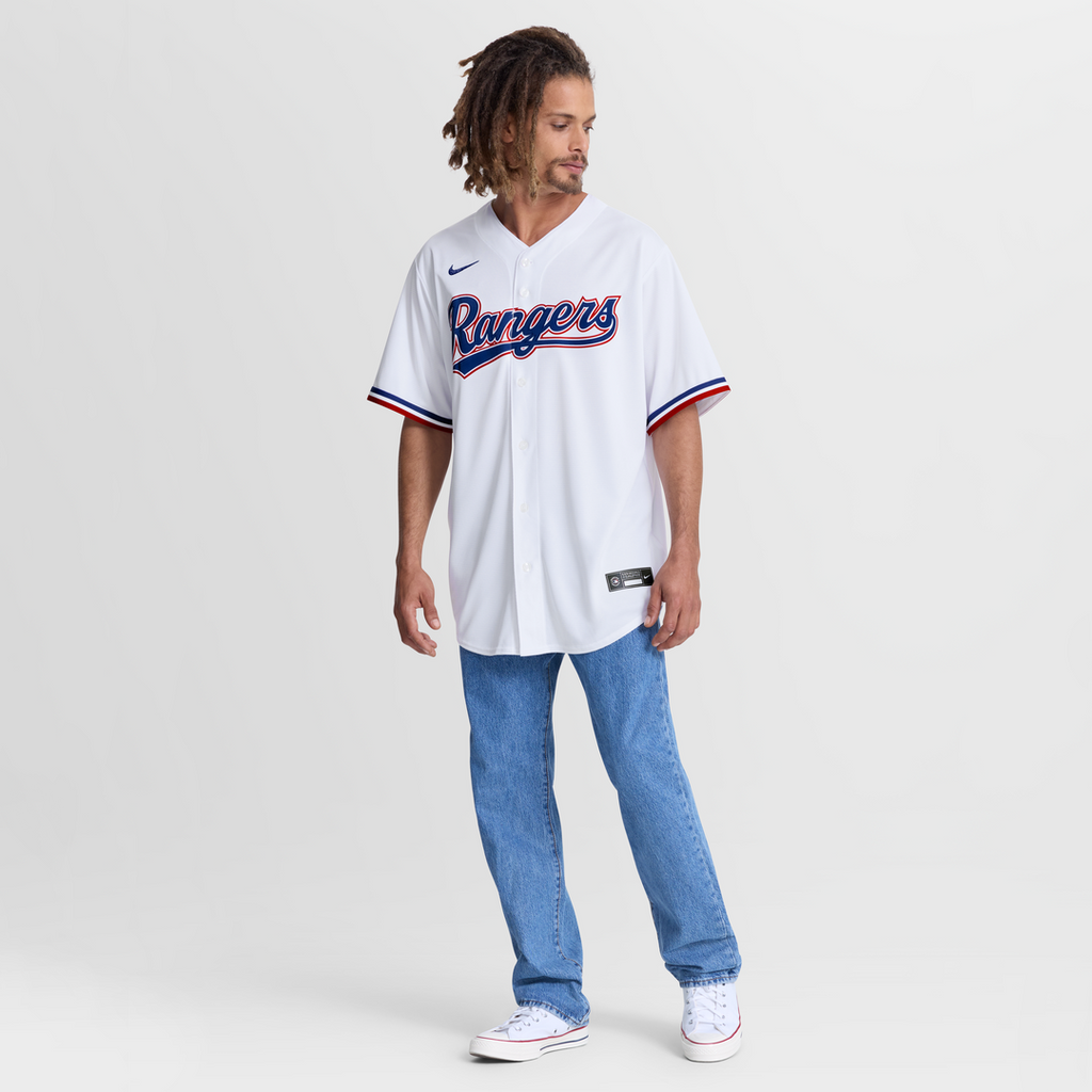 Texas Rangers Jake Burger Home Replica Jersey - White