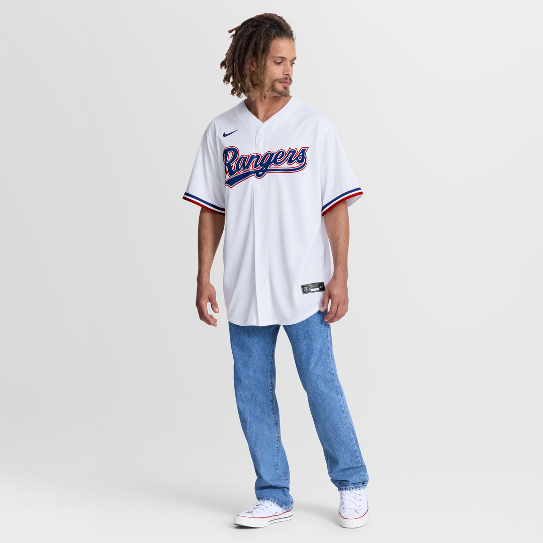 Texas Rangers Jake Burger Home Replica Jersey - White