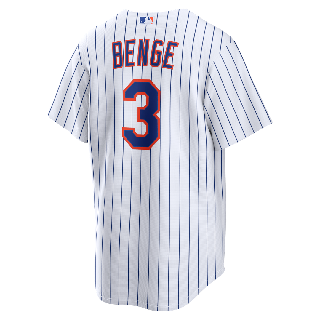 New York Mets Carson Benge Home Replica Jersey - White