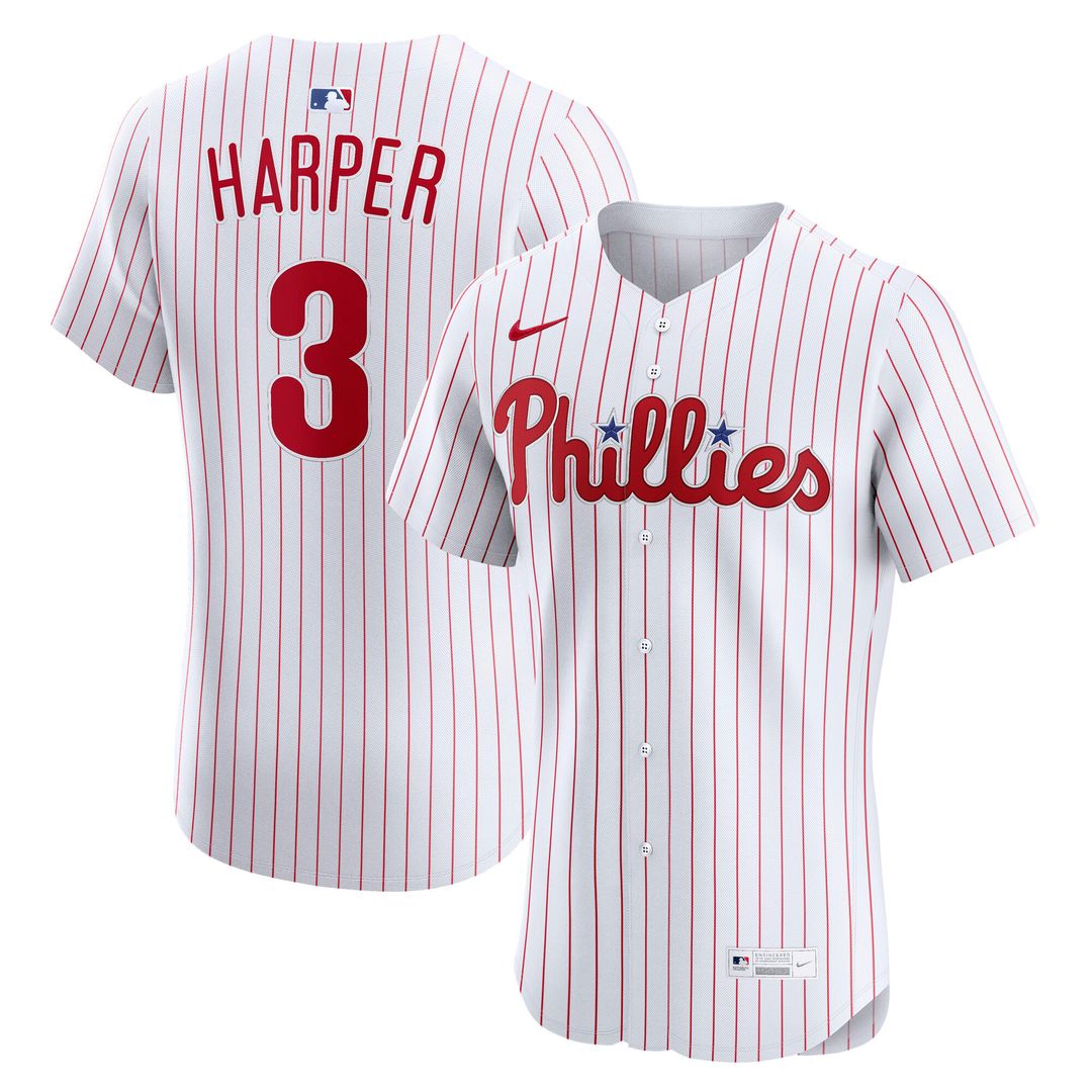 Philadelphia Phillies Bryce Harper Home Elite Jersey - White