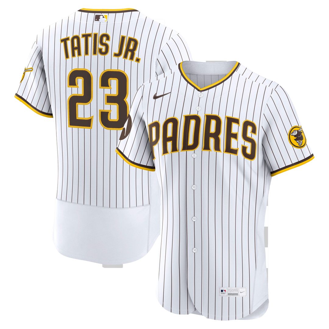 San Diego Padres Fernando Tatis Jr. Home Authentic Sponsor Patch Jersey - White