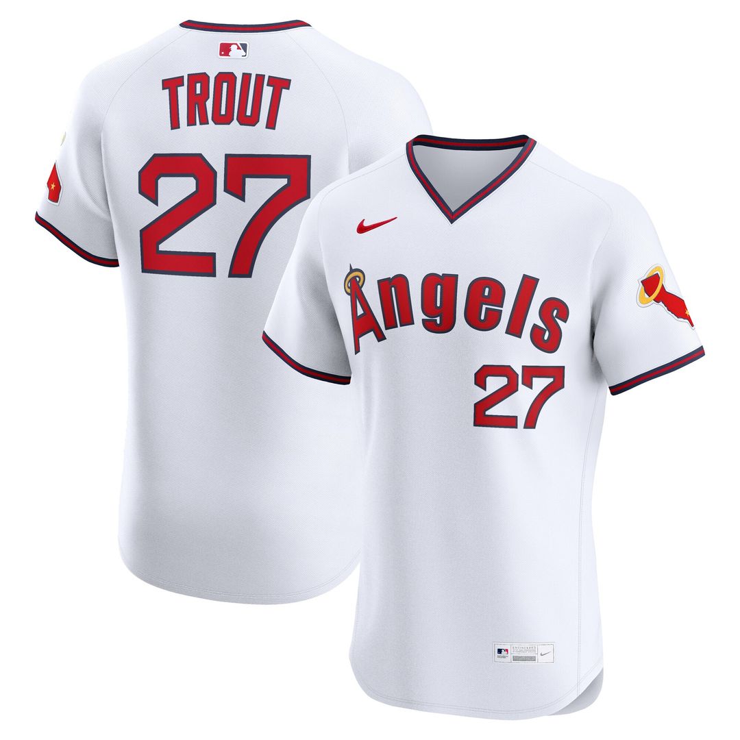Los Angeles Angels Mike Trout Alternate 2 Elite Jersey - White