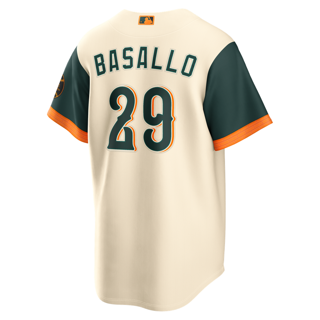 Baltimore Orioles Samuel Basallo 2026 City Connect Stadium Jersey - Cream
