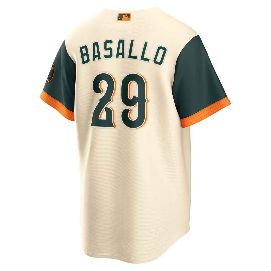 Baltimore Orioles Samuel Basallo 2026 City Connect Stadium Jersey - Cream