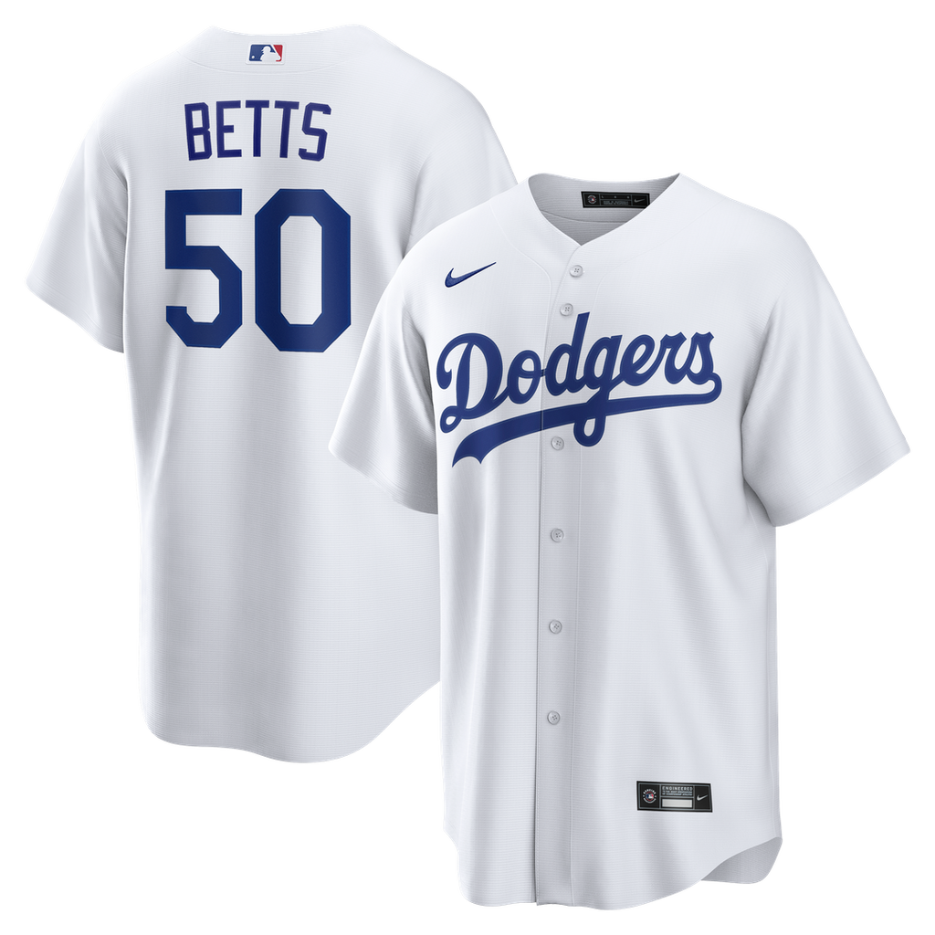 Los Angeles Dodgers Mookie Betts Home Replica Jersey - White