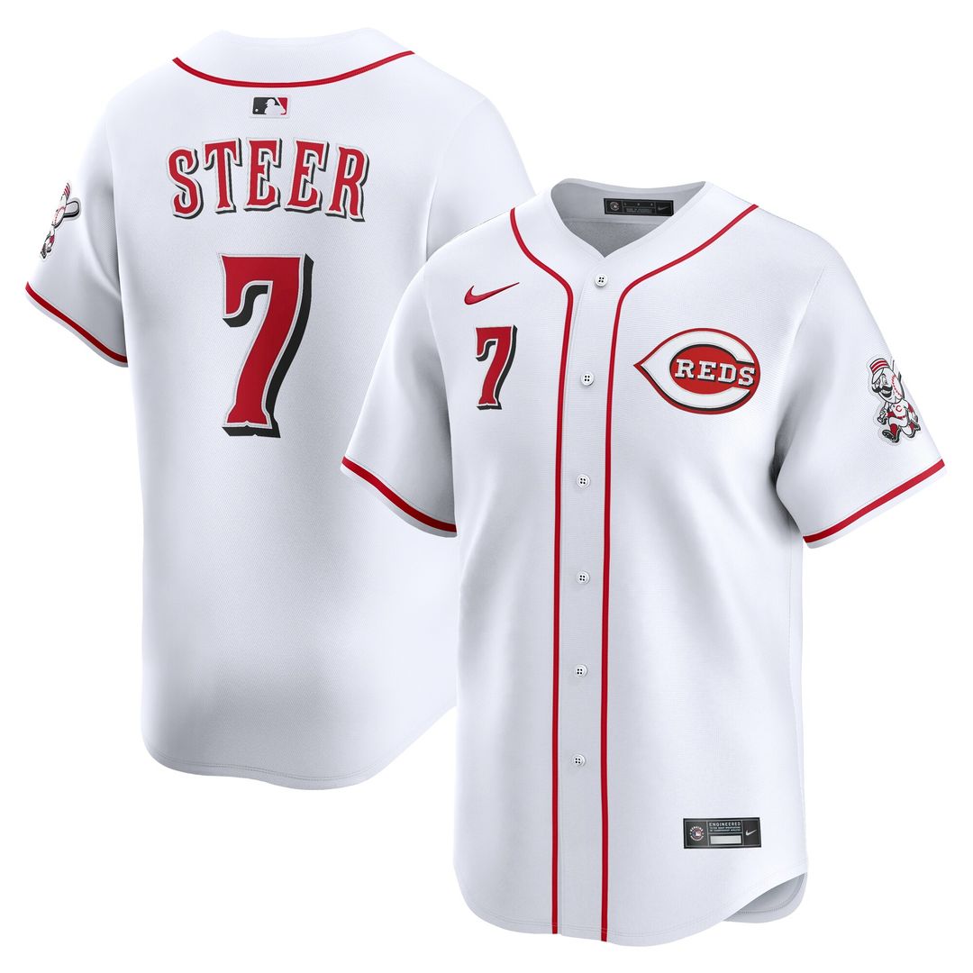 Cincinnati Reds Spencer Steer Home Limited Jersey - White