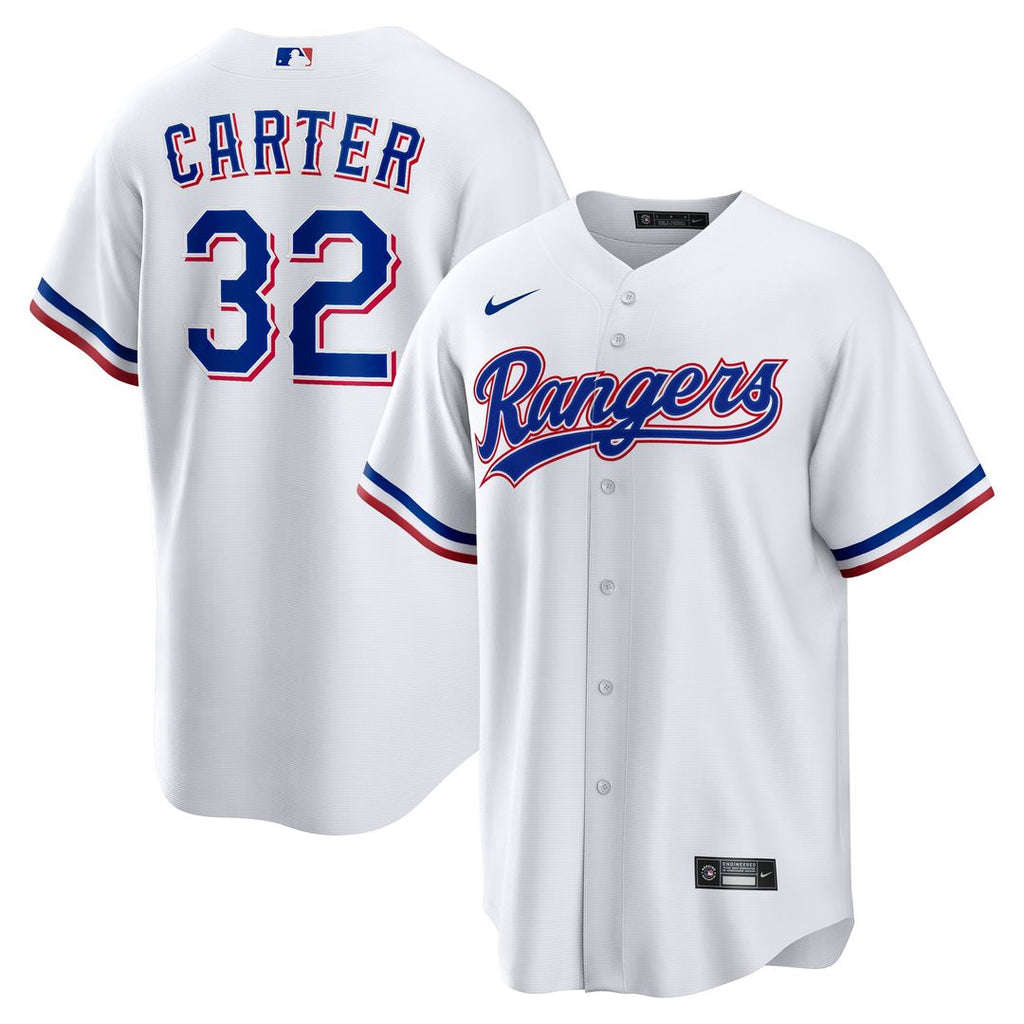 Texas Rangers Evan Carter Home Replica Jersey - White