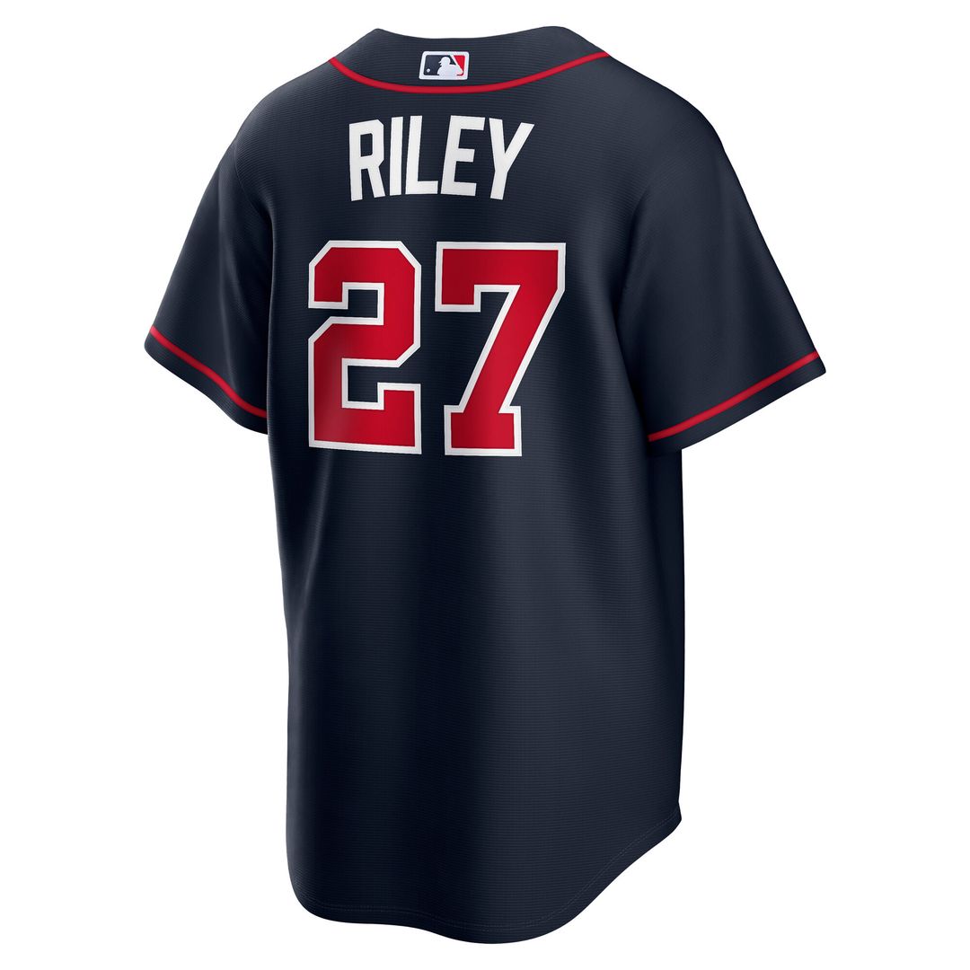 Atlanta Braves Austin Riley Alternate Replica Jersey - Navy