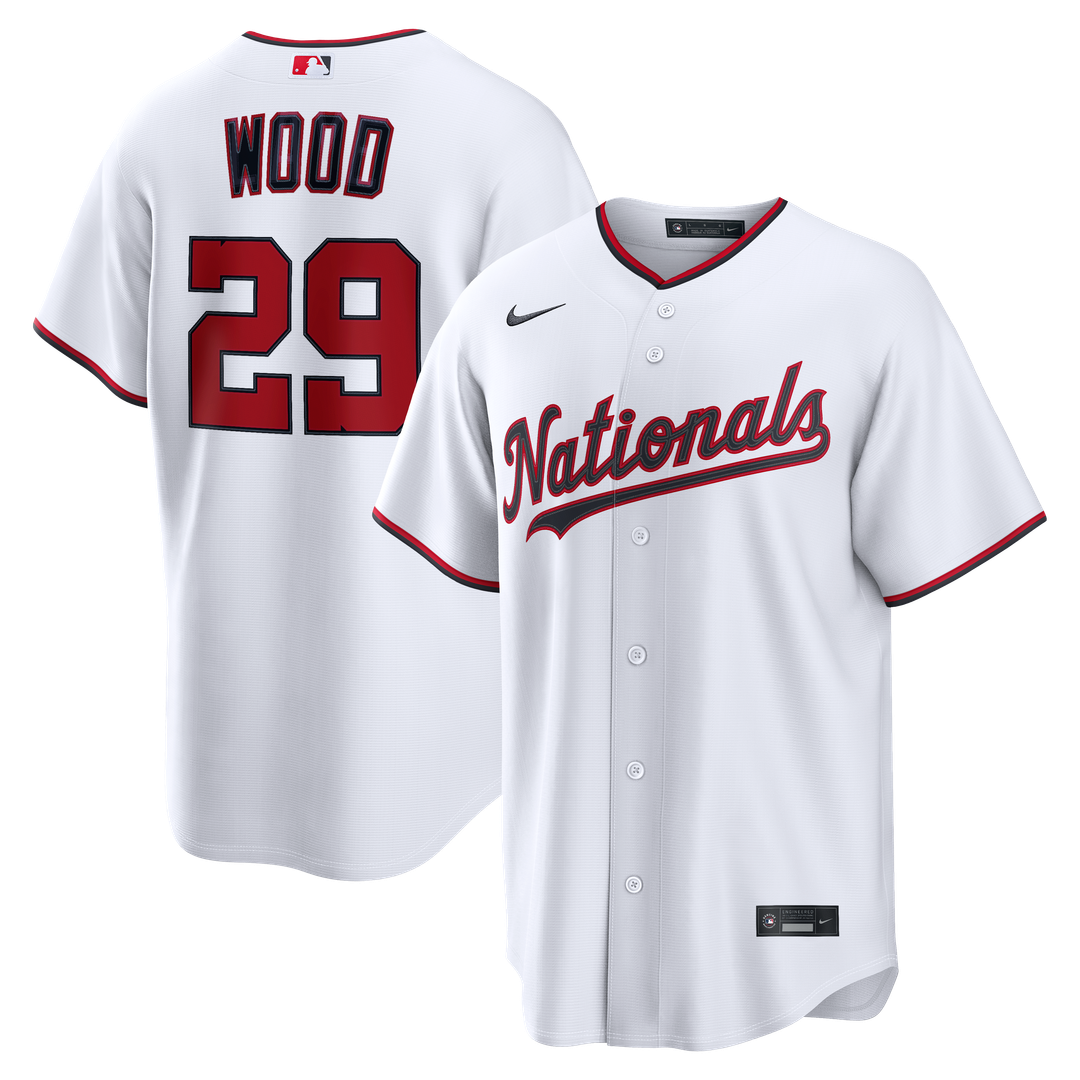 Washington Nationals James Wood Home Replica Jersey - White