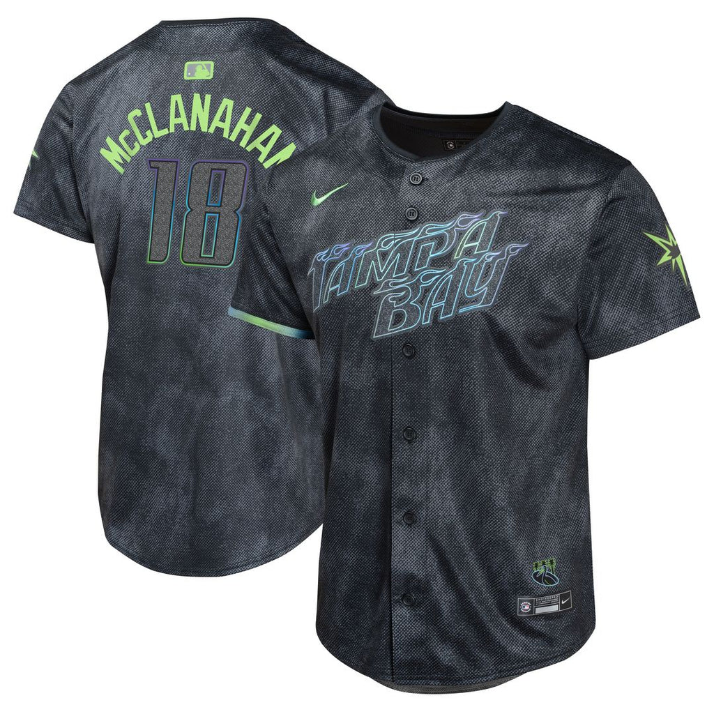 Tampa Bay Rays Shane McClanahan Youth 2024 City Connect Limited Jersey - Charcoal