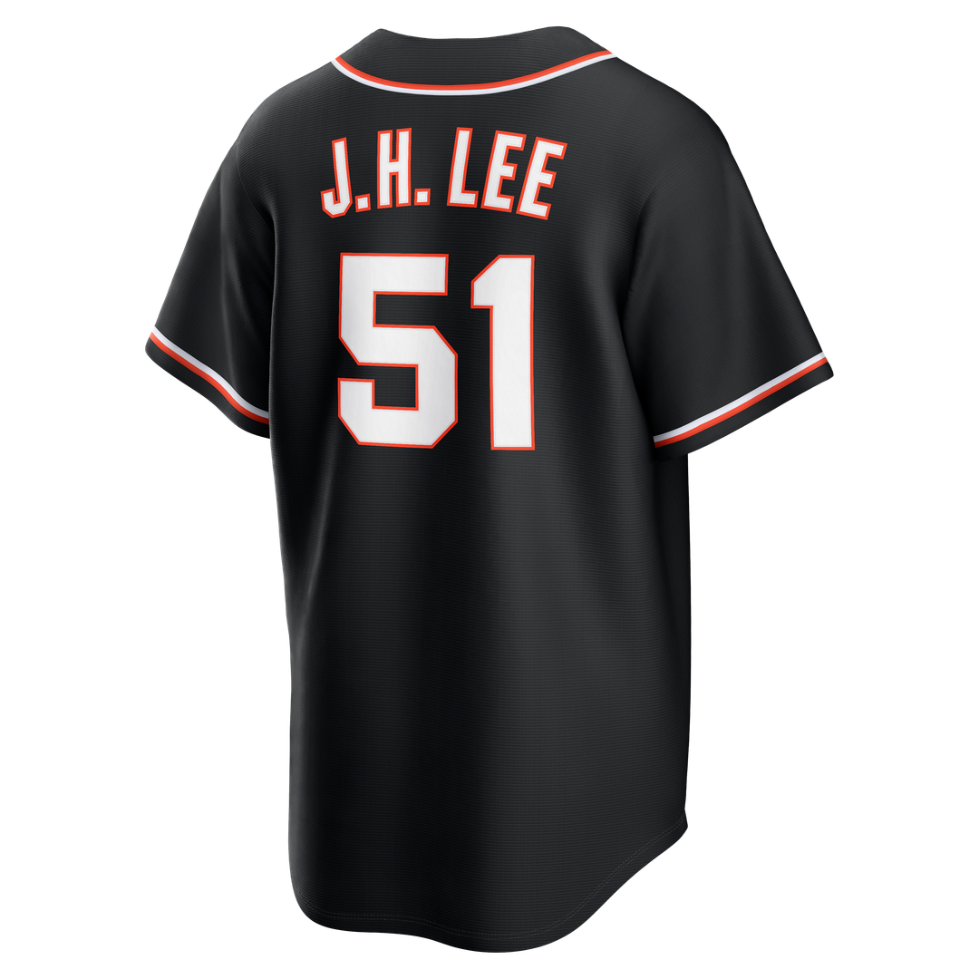 San Francisco Giants Jung Hoo Lee Fashion Replica Black Out Jersey