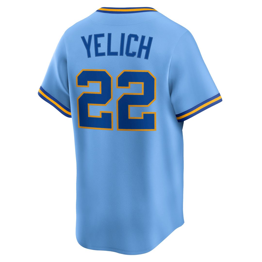 Milwaukee Brewers Christian Yelich Cooperstown Limited Jersey - Powder Blue