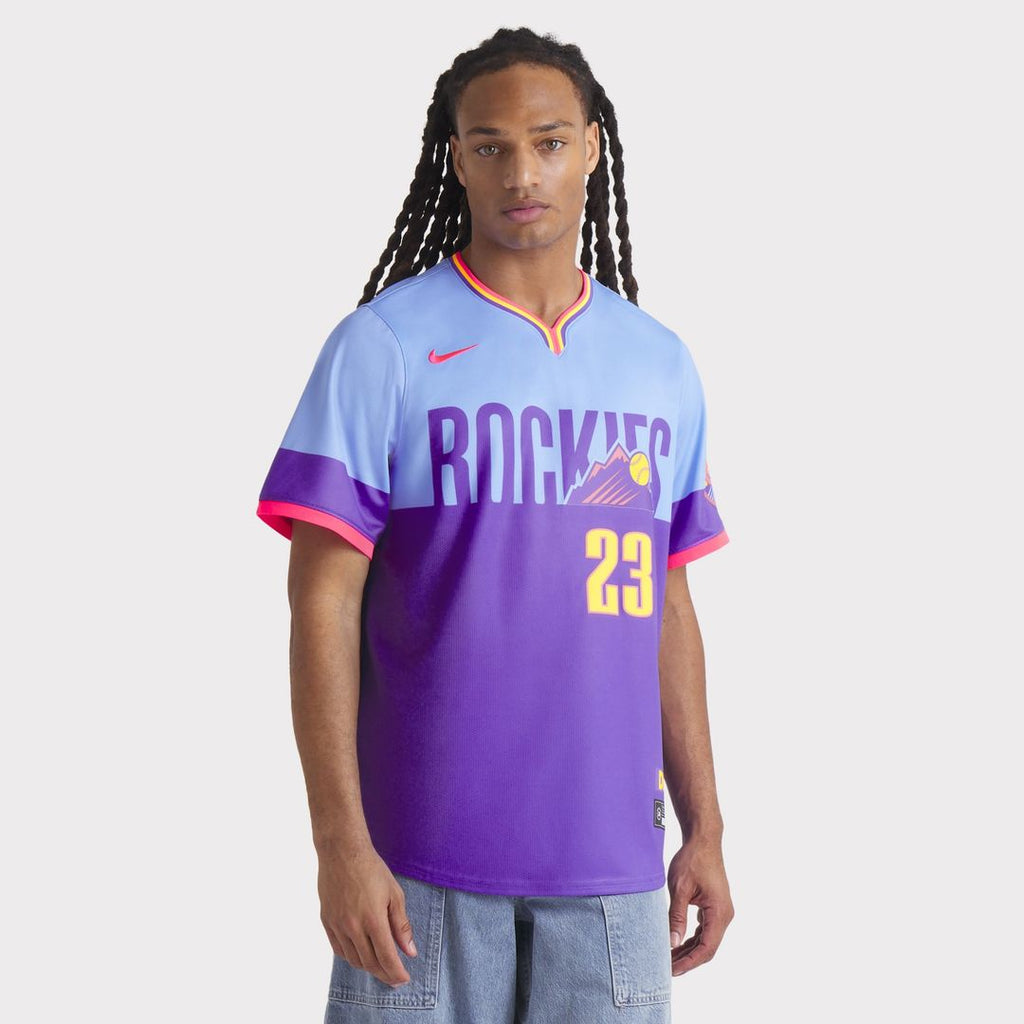 Colorado Rockies Kris Bryant 2025 City Connect Limited Jersey - Purple/Light Blue