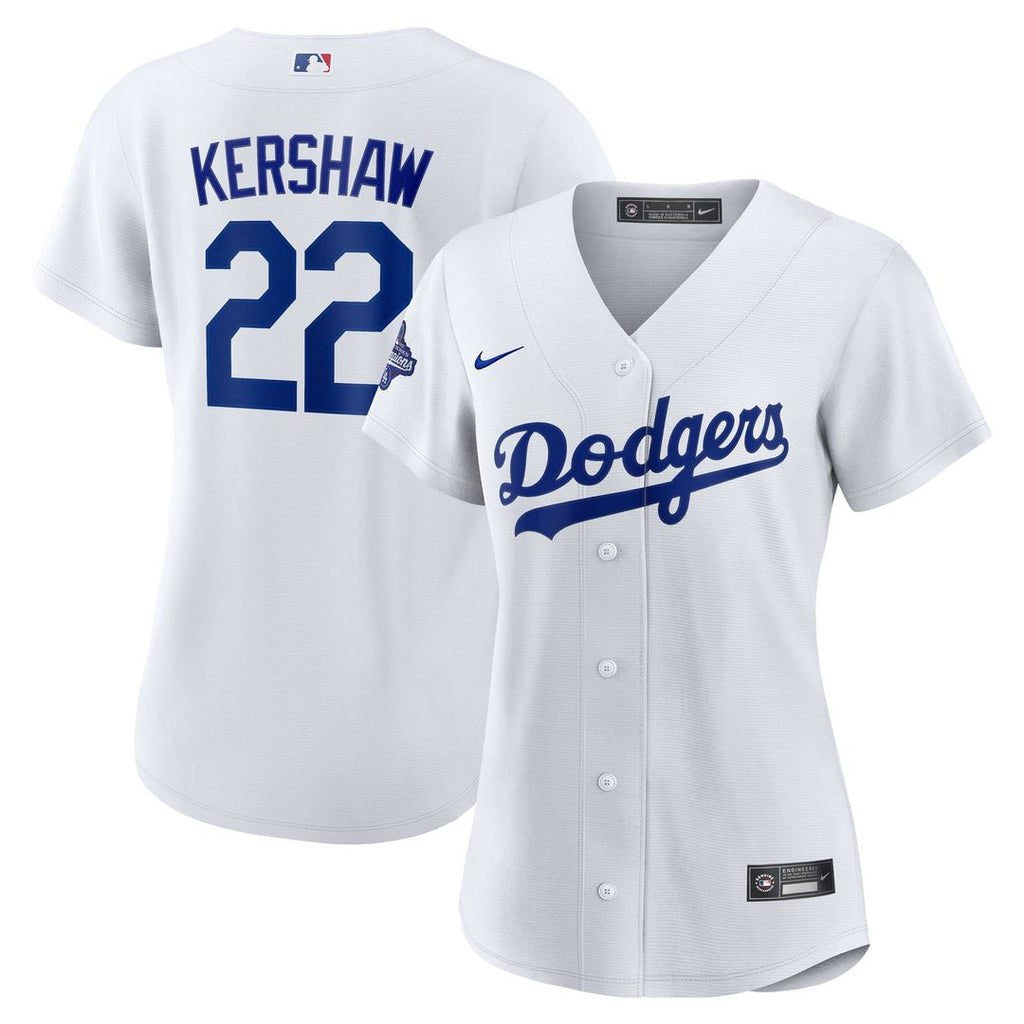 Los Angeles Dodgers Clayton Kershaw Women's Home 2025 World Series Champions Replica Jersey - White