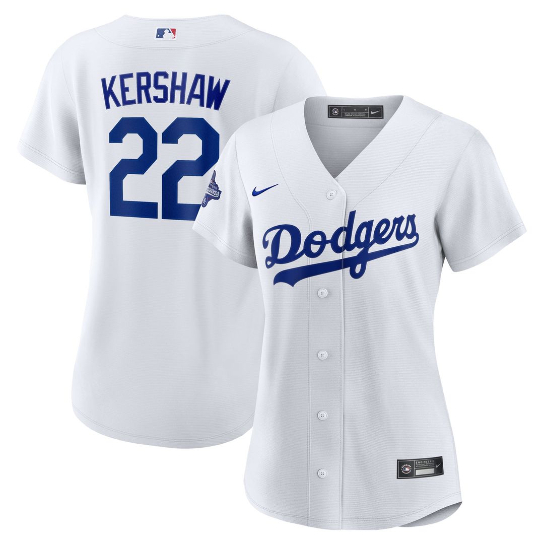 Los Angeles Dodgers Clayton Kershaw Women's Home 2025 World Series Champions Replica Jersey - White