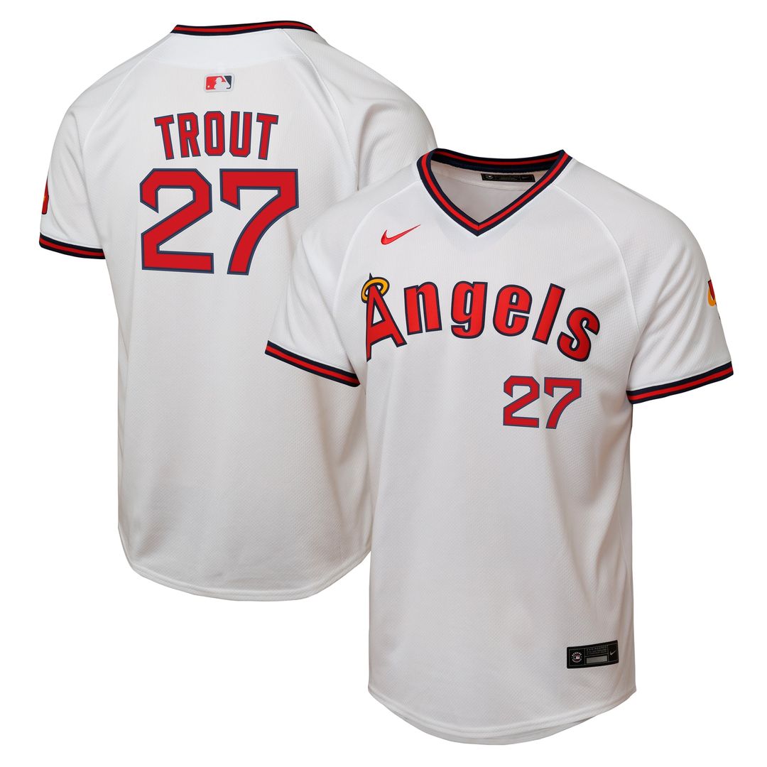 Los Angeles Angels Mike Trout Youth Alternate 2 Limited Jersey - White