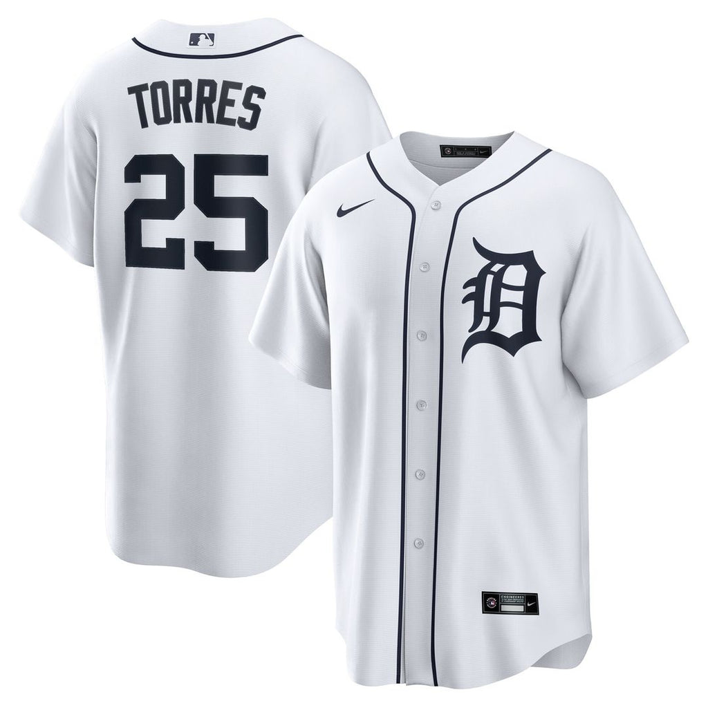 Detroit Tigers Gleyber Torres Home Replica Jersey - White