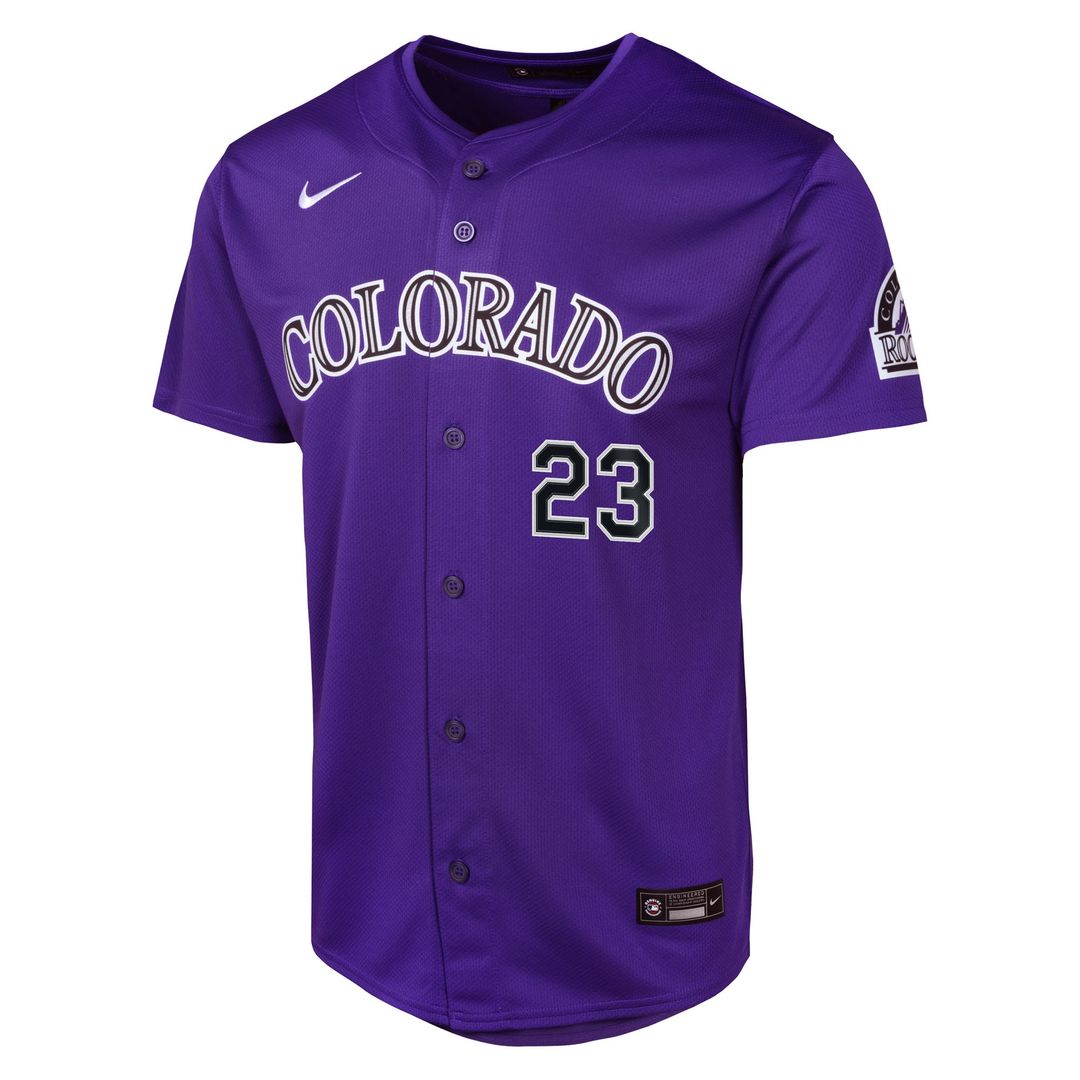 Colorado Rockies Kris Bryant Youth Alternate Limited Jersey - Purple
