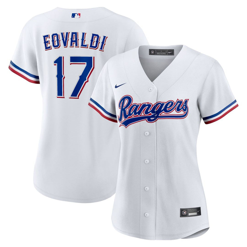 Texas Rangers Nathan Eovaldi Women's Home Replica Jersey - White