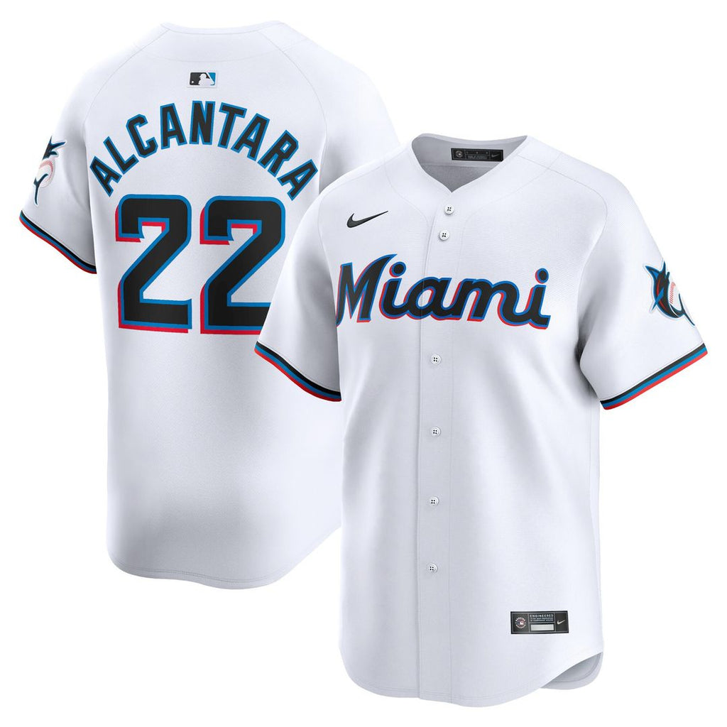 Miami Marlins Sandy Alcantara Home Limited Jersey - White