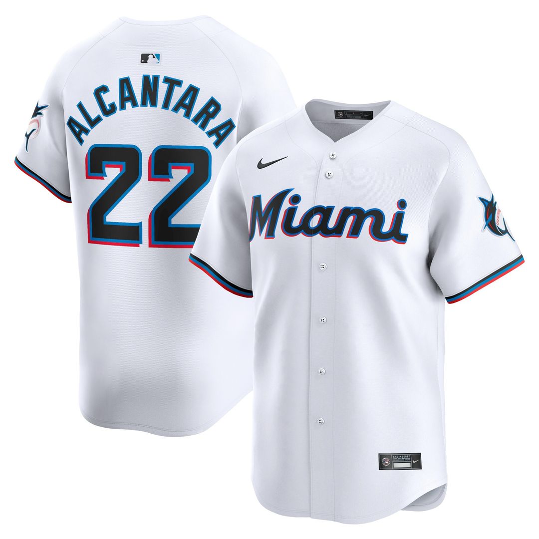 Miami Marlins Sandy Alcantara Home Limited Jersey - White