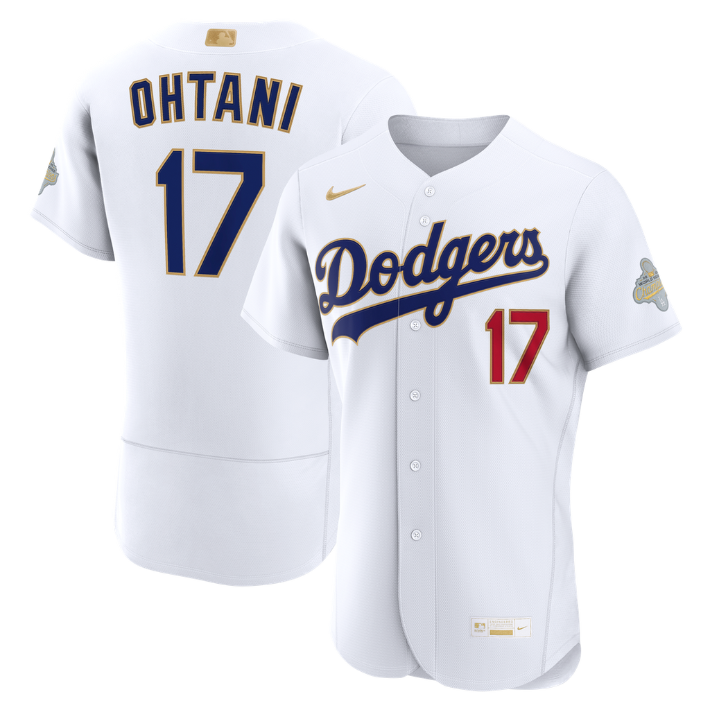 Los Angeles Dodgers Shohei Ohtani 2026 Gold Collection Authentic Jersey - White