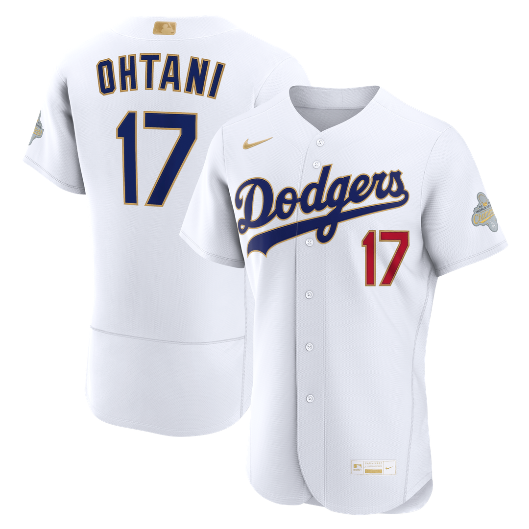 Los Angeles Dodgers Shohei Ohtani 2026 Gold Collection Authentic Jersey - White