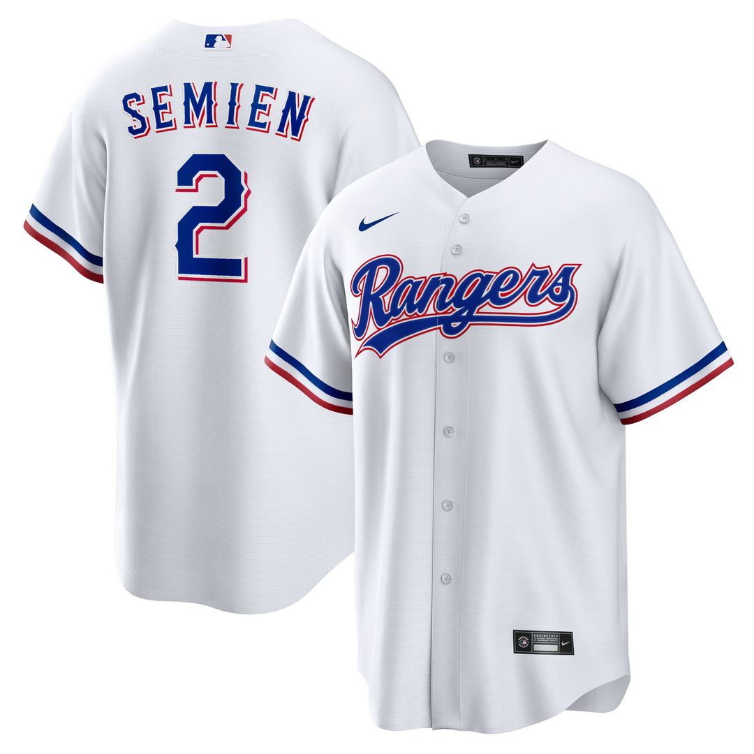 Texas Rangers Marcus Semien Home Replica Jersey - White